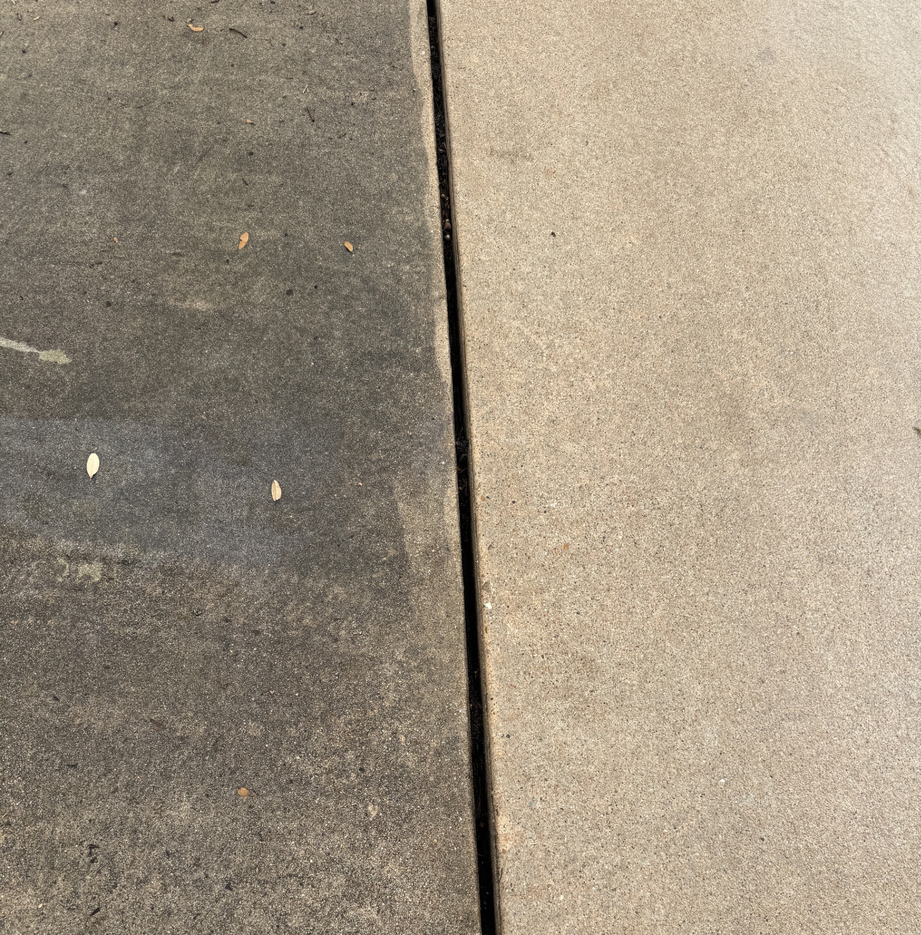 Clean vs dirty concrete side by side